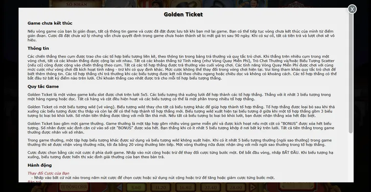 Game Nhanh Golden Ticket Tại VaoBet Hành Trình Săn Vé Vàng Với Giải Thưởng Lớn
