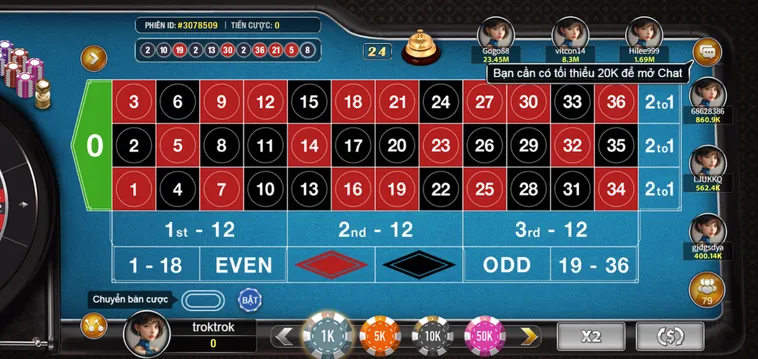 Game Nhanh Hầu Vương Roulette Tại VaoBet Trò Chơi Quay Số Đẳng Cấp Với Thưởng Khủng