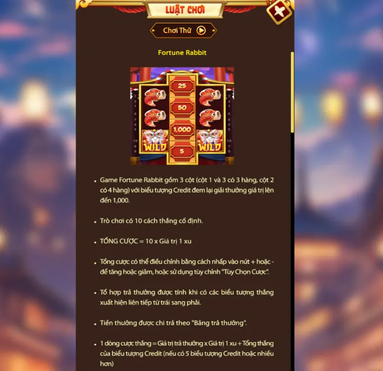 Trải Nghiệm Nổ Hũ Fortune Rabbit Tại VaoBet Với Tỷ Lệ Thắng Cực Khủng