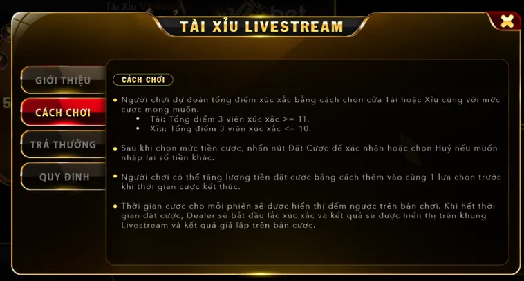 Đỉnh Cao Tài Xỉu Live Tại VaoBet Mang Lại Cơ Hội Làm Giàu Cực Nhanh
