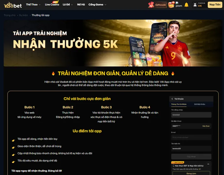 Hướng Dẫn Các Bước Nhận Thưởng Khi Tham Gia Cá Cược Tại VaoBet
